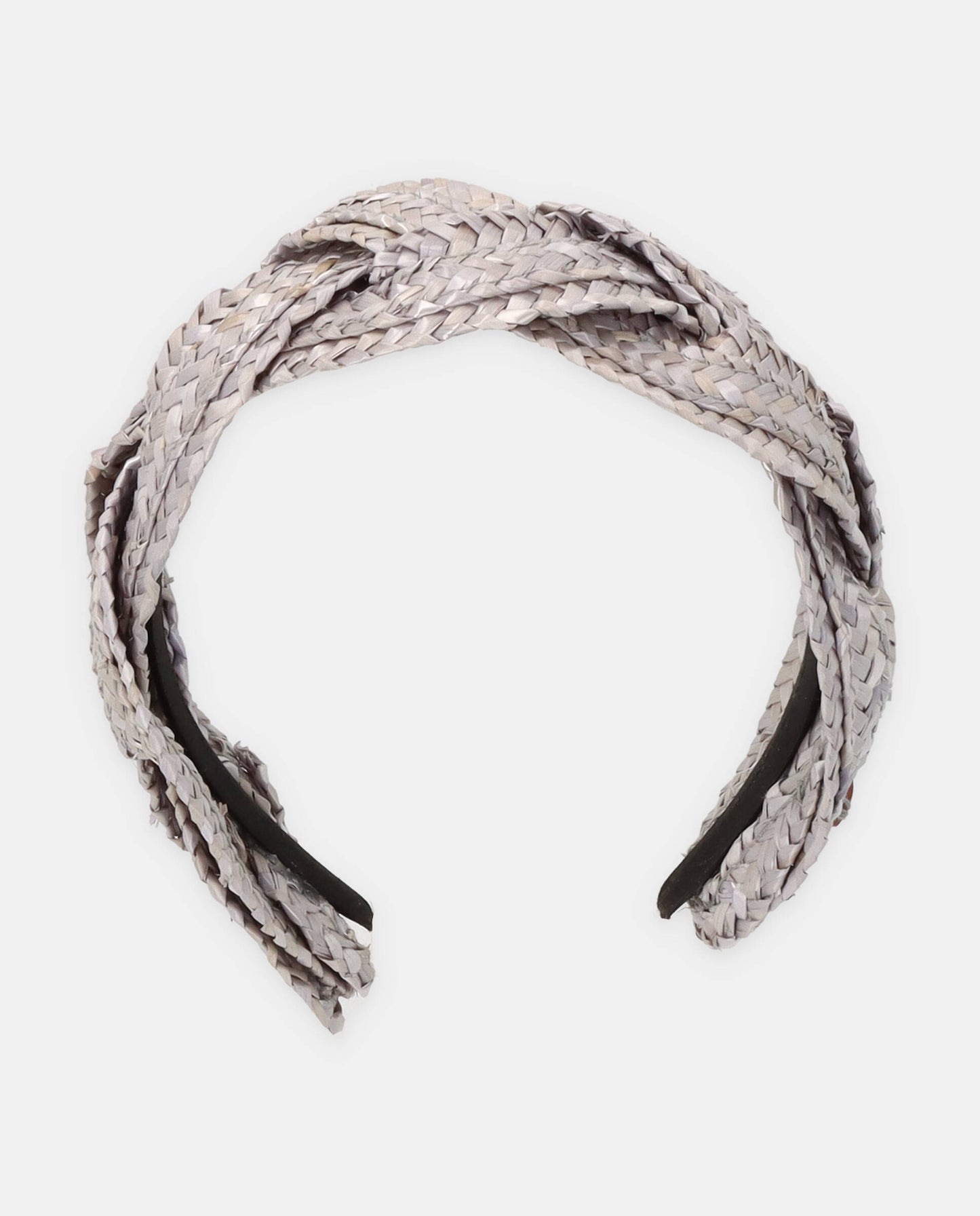 Diadema trenzada gris