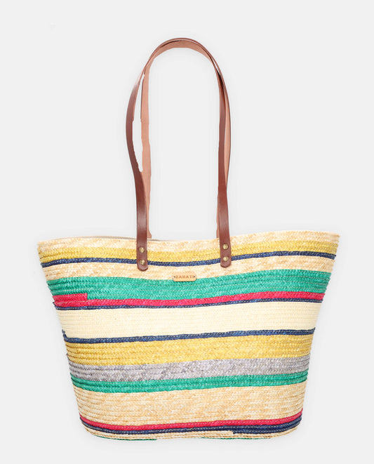 capazo Hula de paja de trigo Multicolor- ZAHATI