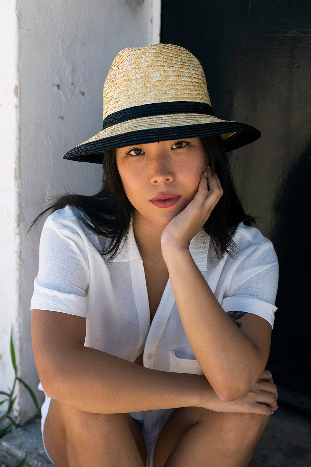 Fedora ala S, bicolor Sisi negro