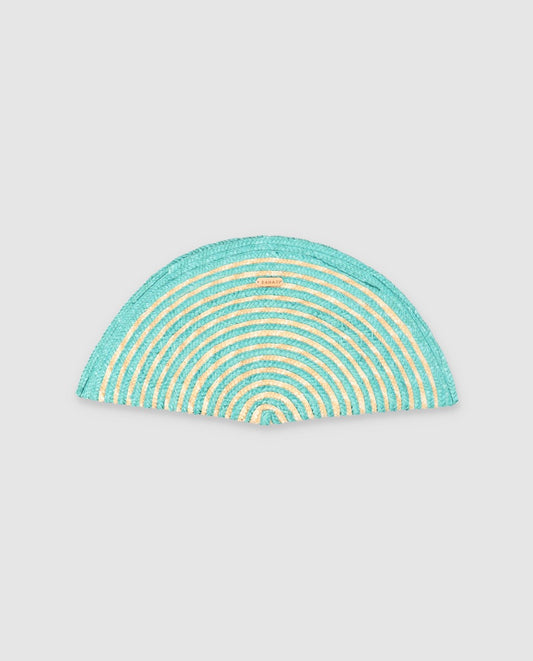 Turquoise spiral fan bag M