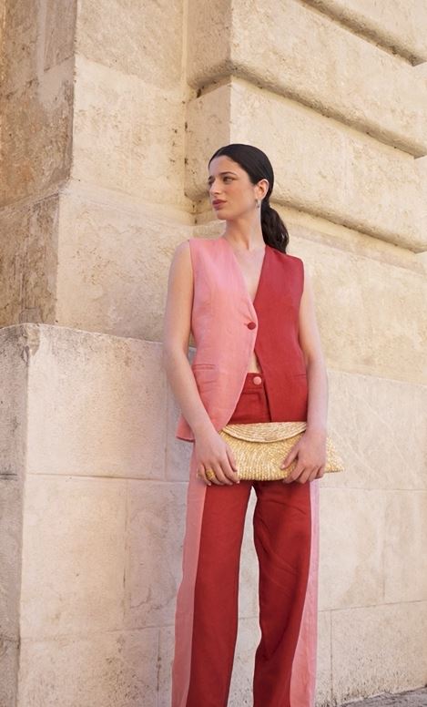 Bolso de mano Baguette mediana amarilla