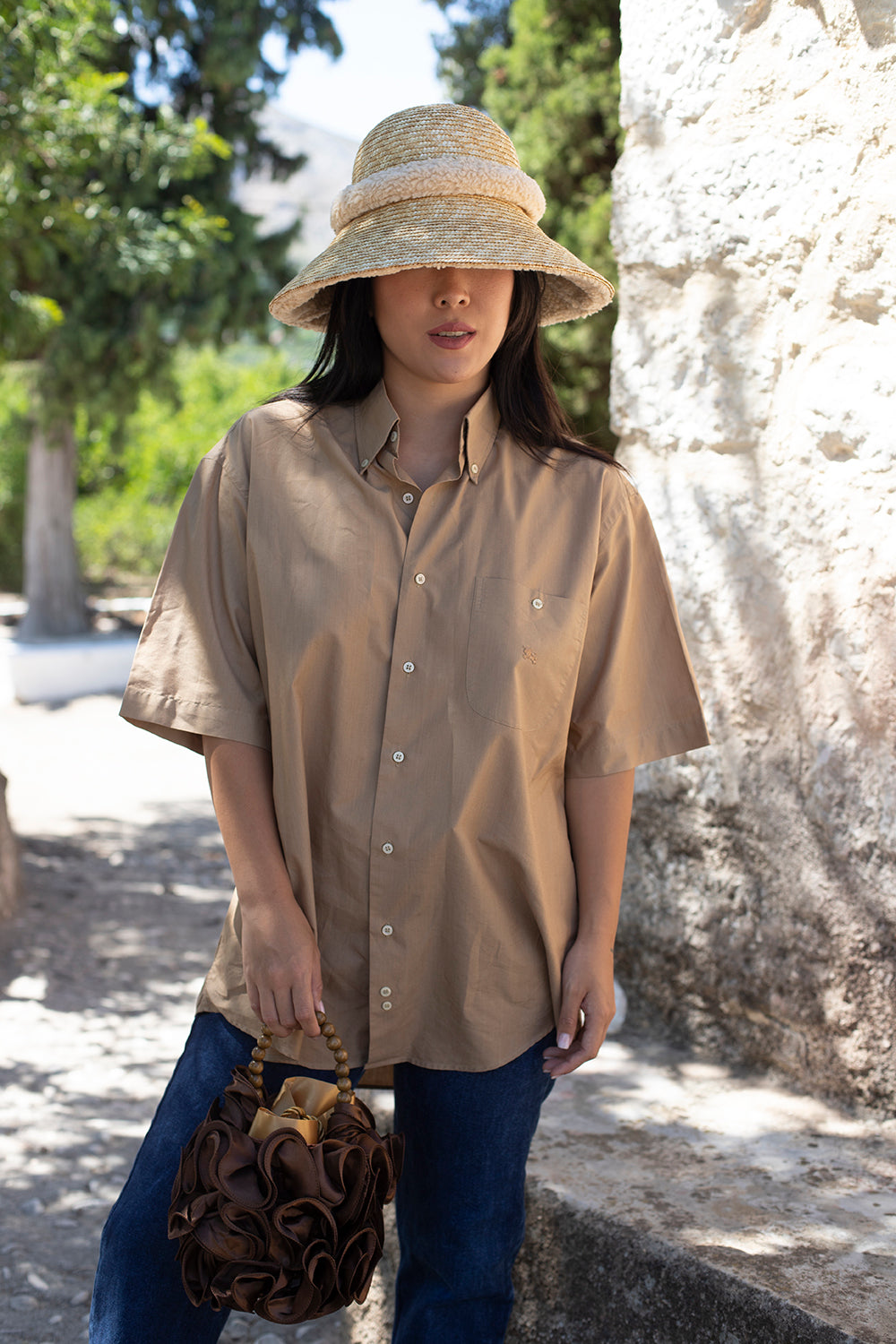 Bolso Tubito Super Bloom chocolate