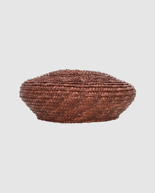 Boina Olivia de rafia chocolate