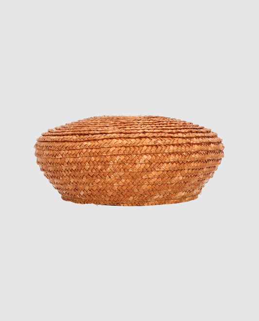 Boina Olivia de rafia bronce