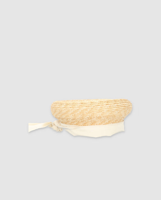 Boina de rafia natural