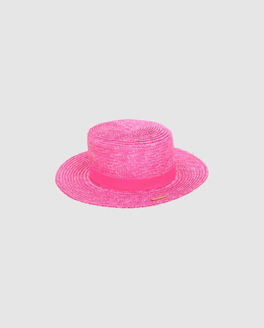 Canotier straw hat low cup brim S color