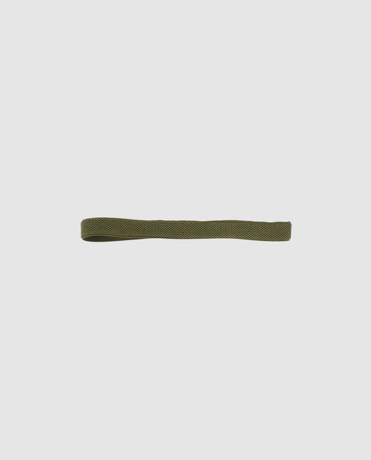 Cinta sombrero exterior verde oliva fina