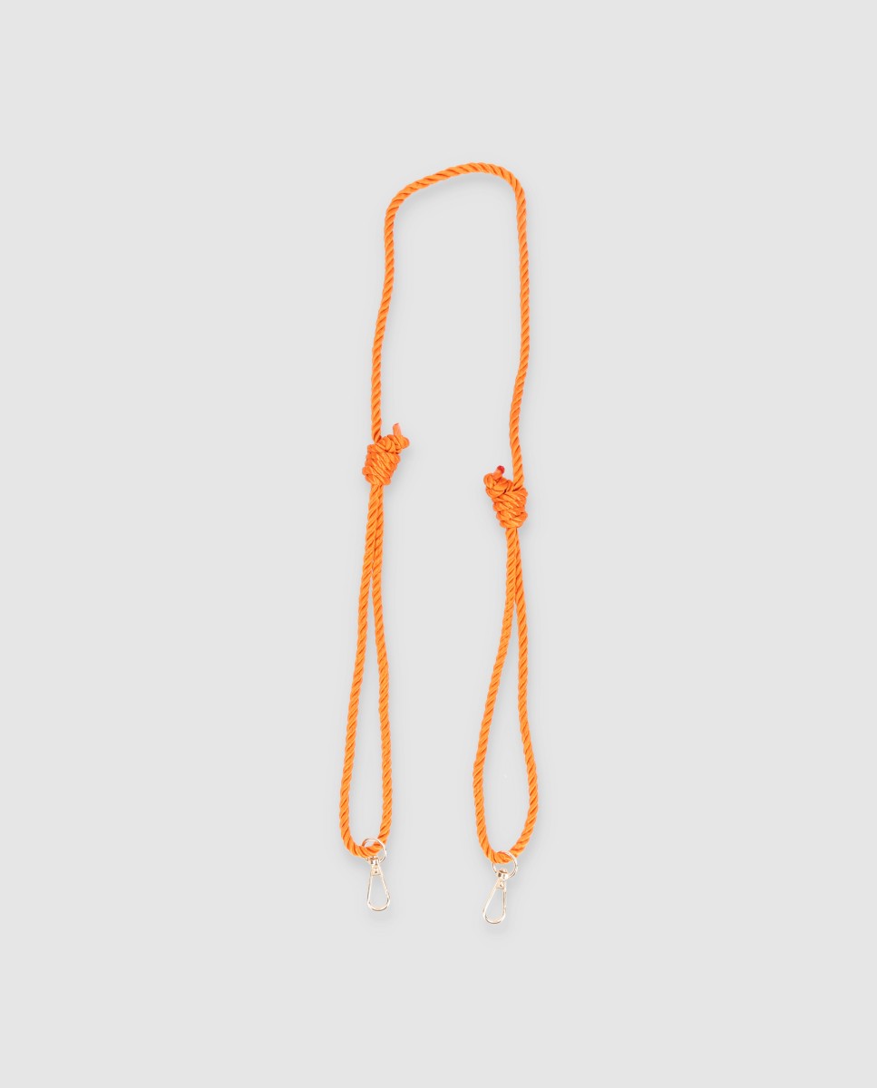 Cordón bolso abanico naranja