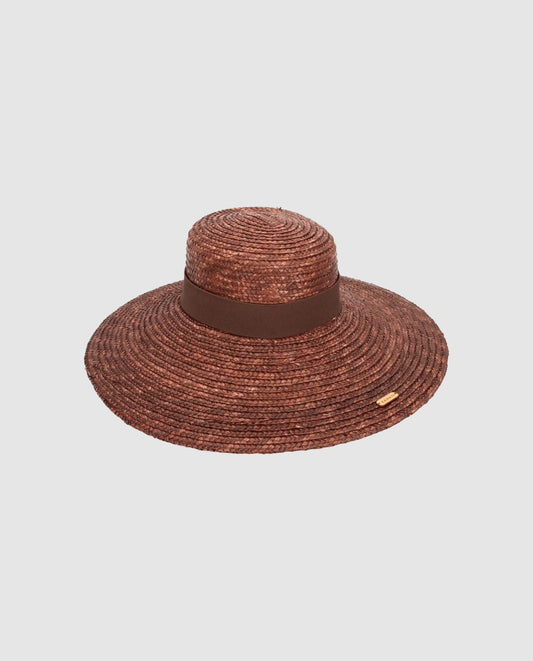 Sombrero de paja Cuchi ala M Chocolate