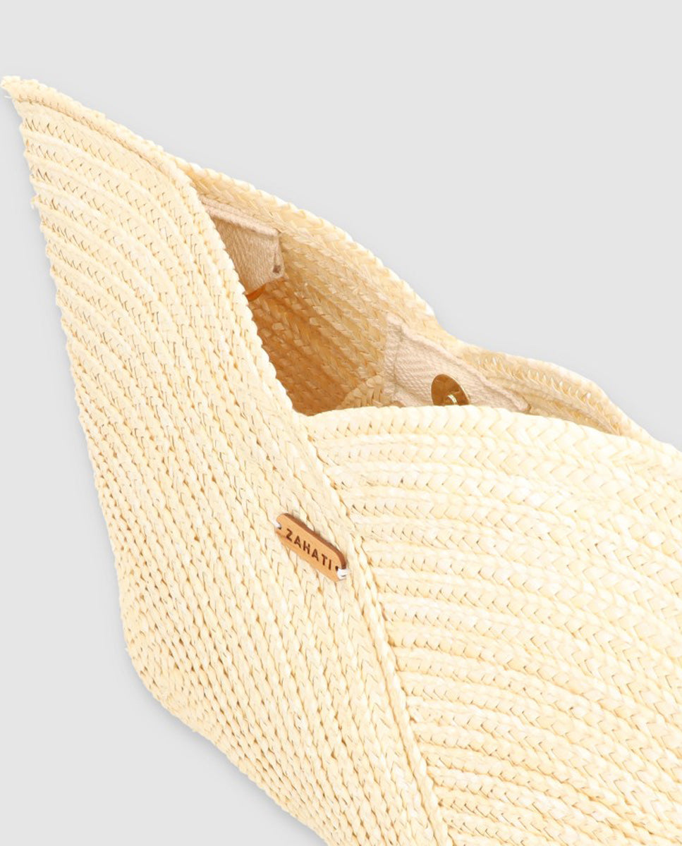 Cartera Petalo L blanco roto