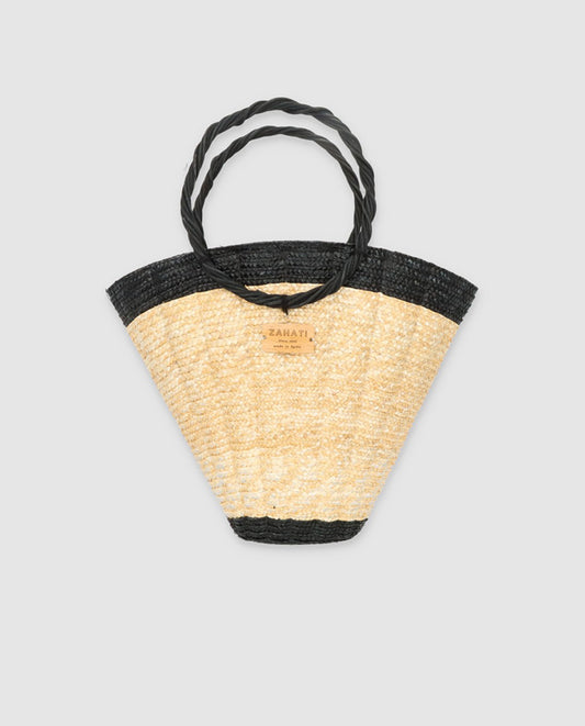 Shelly L bicolor black maxi bag
