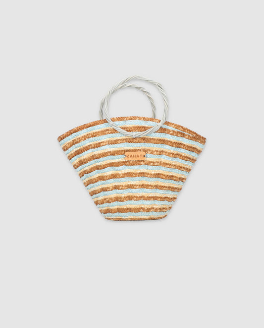 Mini brown tricolor shelly bag