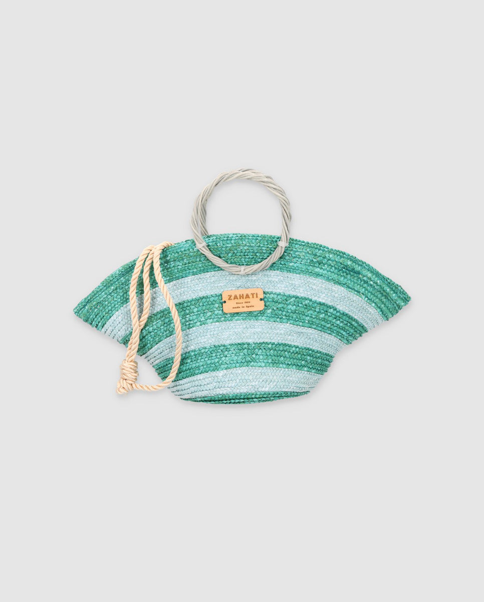 Turquoise zebra mini hat bag
