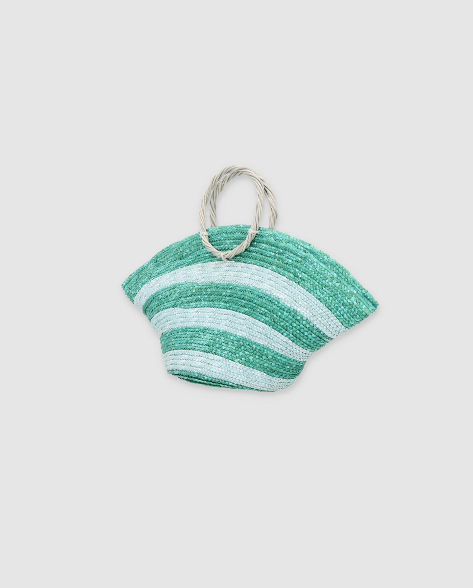 Turquoise zebra mini hat bag