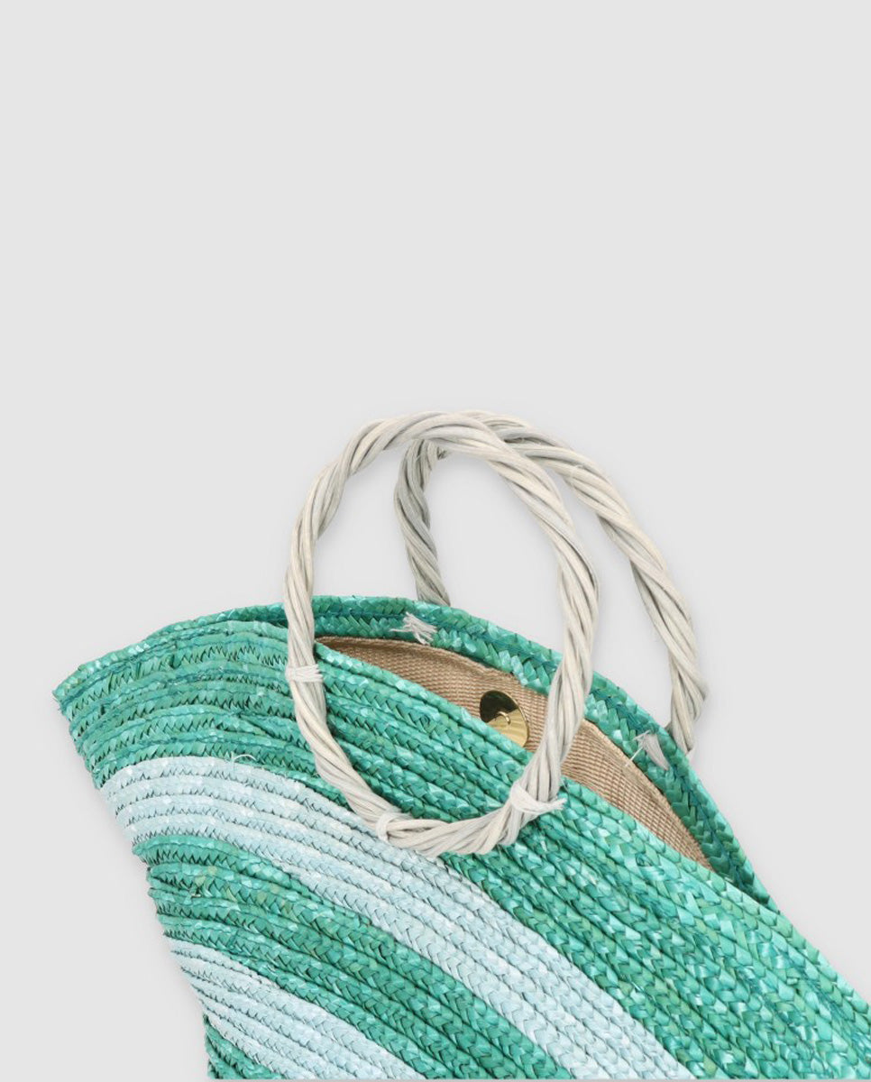 Turquoise zebra mini hat bag