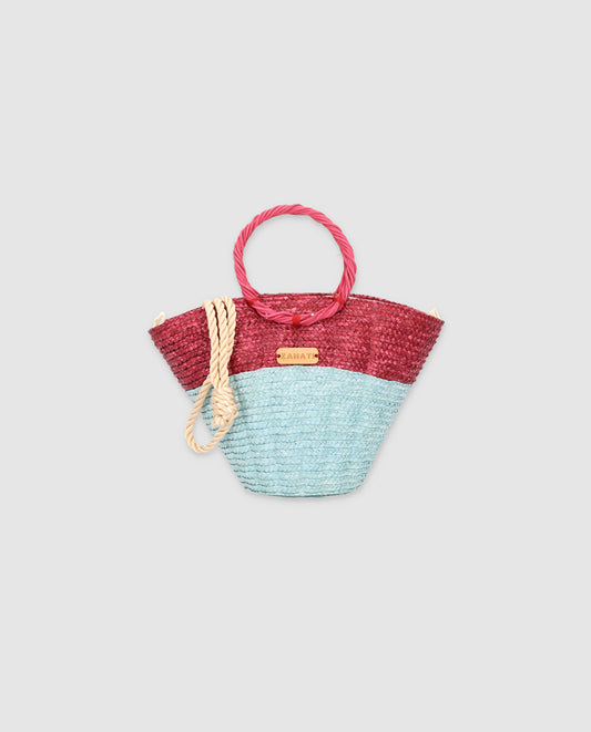 Mini shelly tricolor pistachio bag