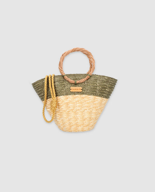 Mini shelly tricolor pistachio bag