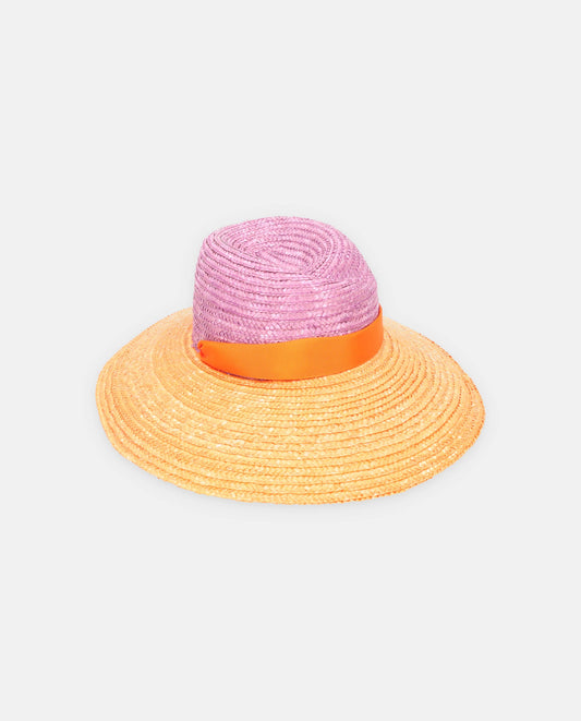 Sombrero Beetle flow bicolor naranja-morado-ala M