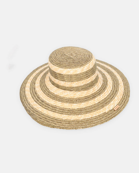 Cuchi hat natural zebra-olive brim L