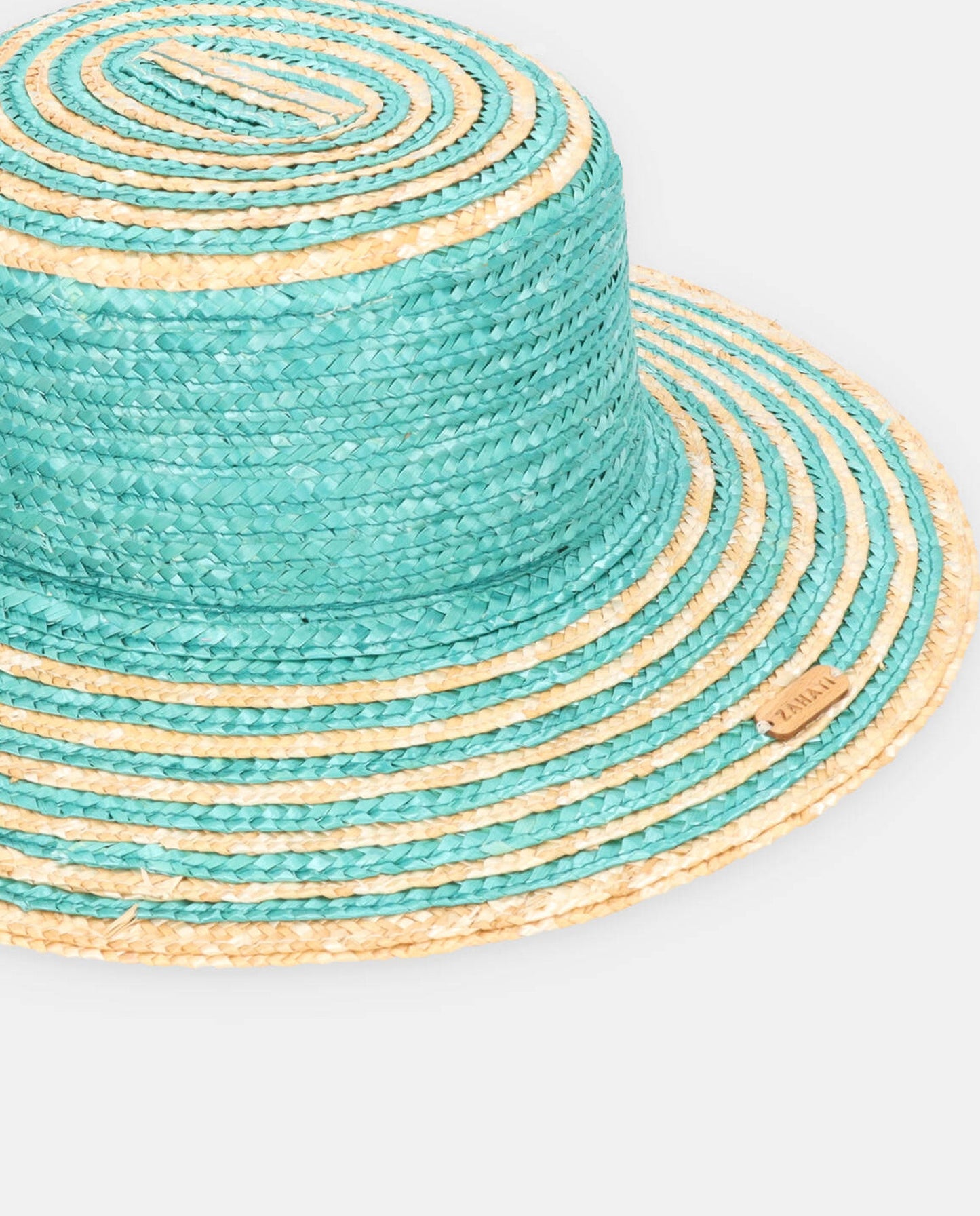 Cuchi hat spiral aqua-natural green brim S