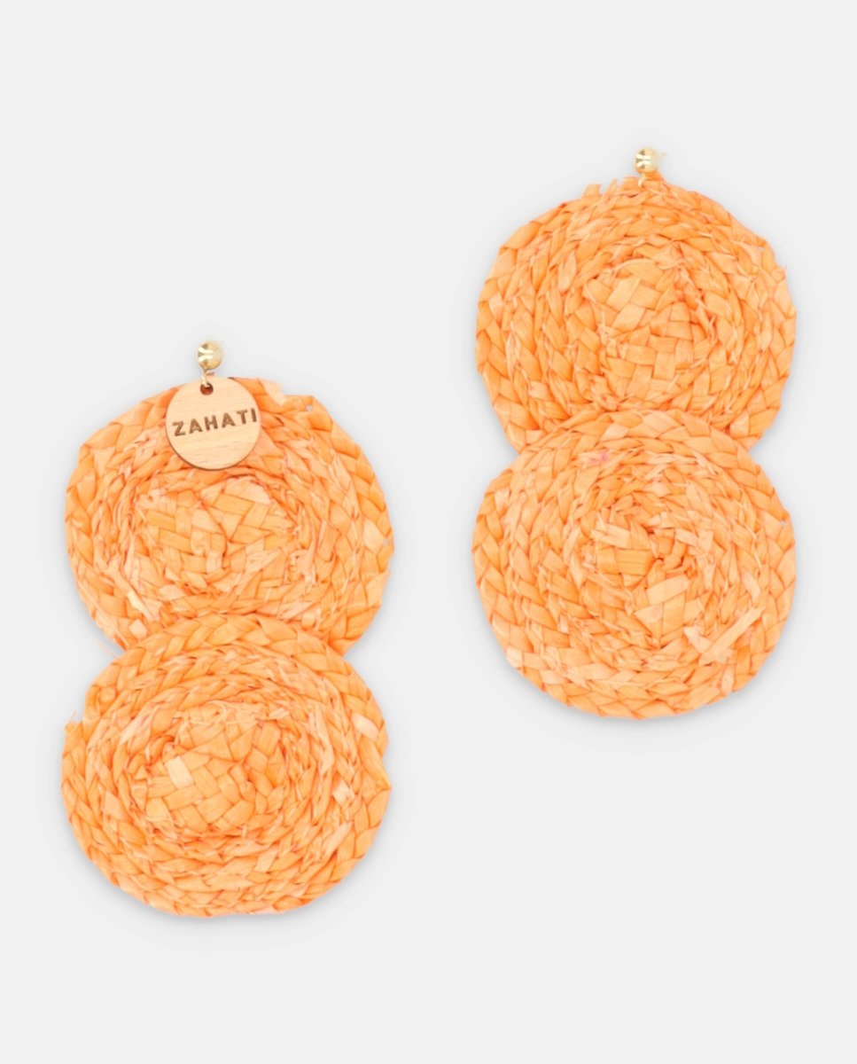 Pendientes Lilos naranja - ZAHATI