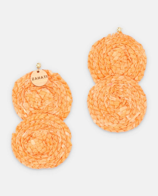 Pendientes Lilos naranja - ZAHATI