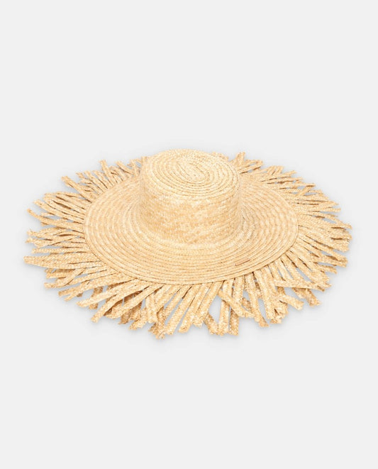 Sombrero Cuchi de paja natural desflecado - ZAHATI