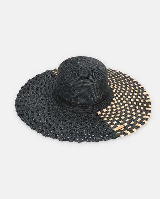 Sombrero Cuchi de Paja Tris-Tras pizza negro - ZAHATI